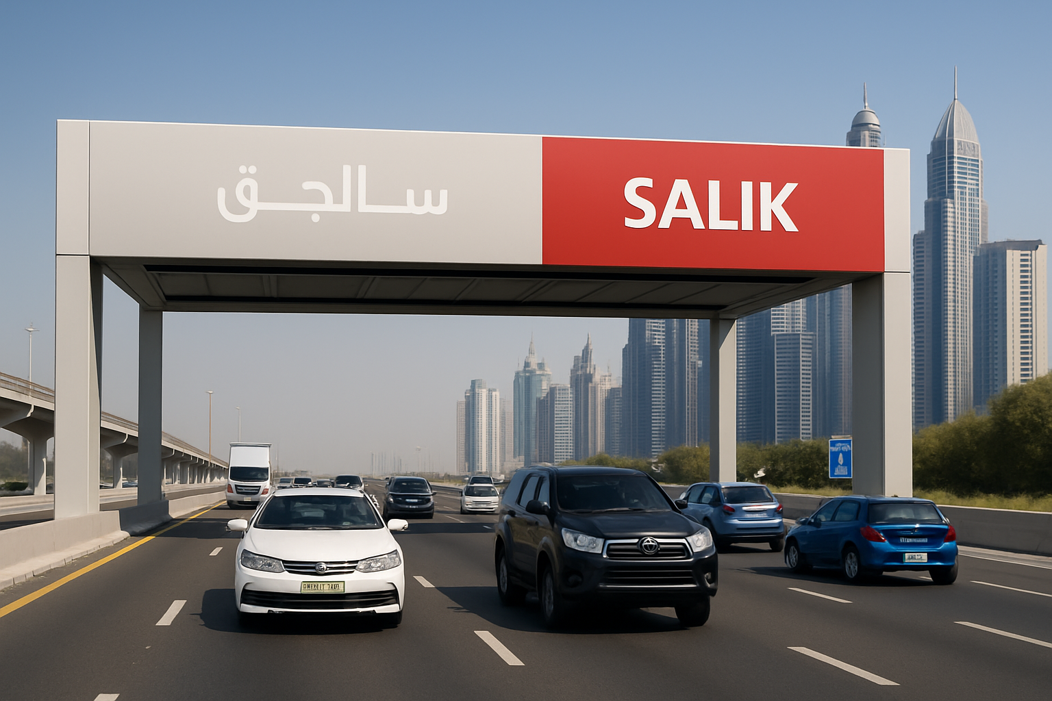 Salik toll gate in Dubai